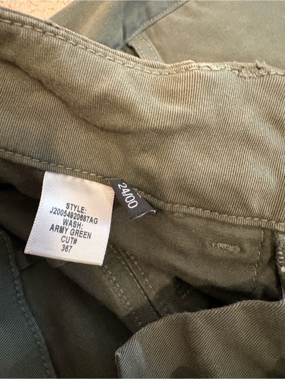 Veronica Beard Arya Cargo Straight-Leg Pants Women's Size 24 Army Green - Picture 6 of 9